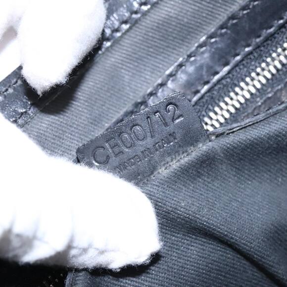 CELINE C Macadam Canvas Shoulder Bag Black - Picture 12 of 16